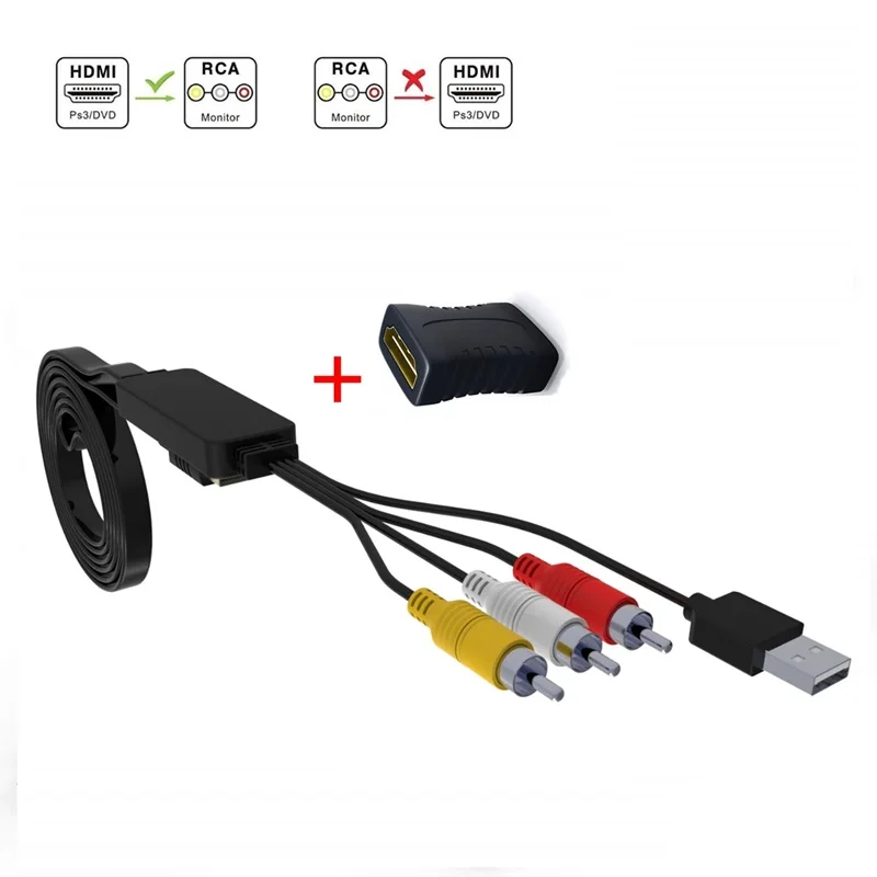 Rca Male Cable Rca A Hdmi HDMI Male To RCA Male AV Video Audio Adapter