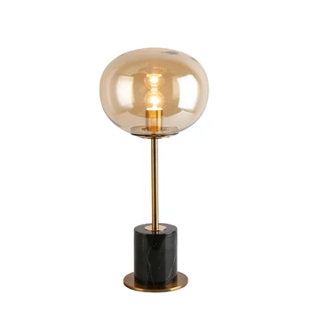 

modern glass table lamp marble table lamp clear glass marbase E27 reading light decoration lamp designer table lamp