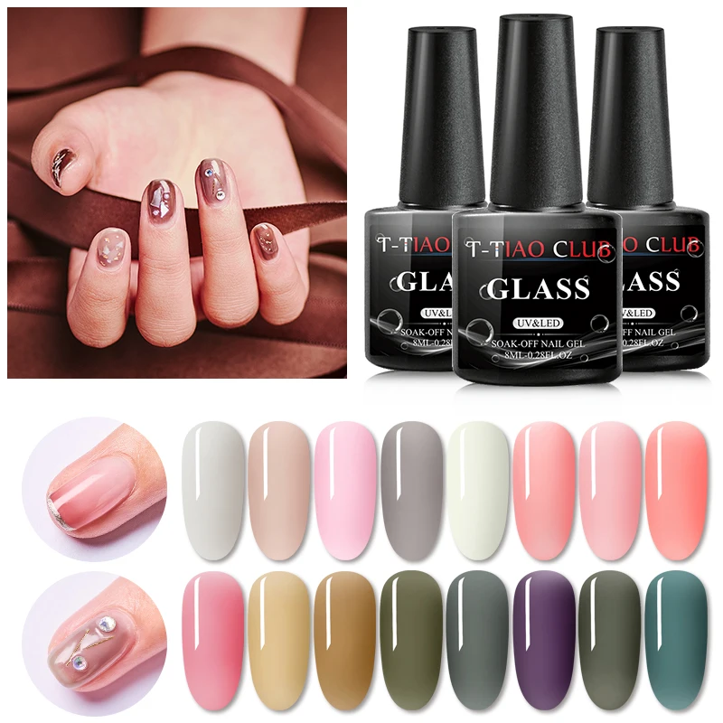 Розовый Желейный Гель-лак для ногтей отмачиваемый УФ-гель Vernis Полупостоянный