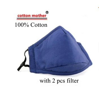 

PM 2.5 Mouth Face protection Mask Filtration 100% cotton Fabric Protective Masks for Dust anti Pollution ears wearing
