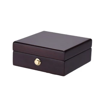 

Luxury Wooden Small Jewelry Box Organizer Travel Jewelry Holder Display Gift Wedding Ring Necklace Box Case