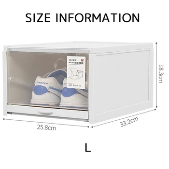

1pcs Larger Size Shoe Box Storage Clear Plastic Shoe Boxes Shoes Case Holder Shoebox Transparent Shoes Organizer Boxe