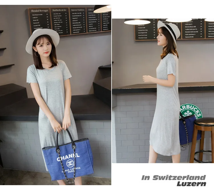 Fdfklak Modal Comfortable Sleepwear Women Night Shirt New Short Sleeve Long Dress Spring Summer Nightgowns Female Sleepshirt