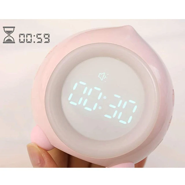 Relógio despertador em forma de pêssego, app inteligente bluetooth,  compatível com alto-falante, mini multi-função, led, digital, luz noturna, relógio  despertador mudo - AliExpress