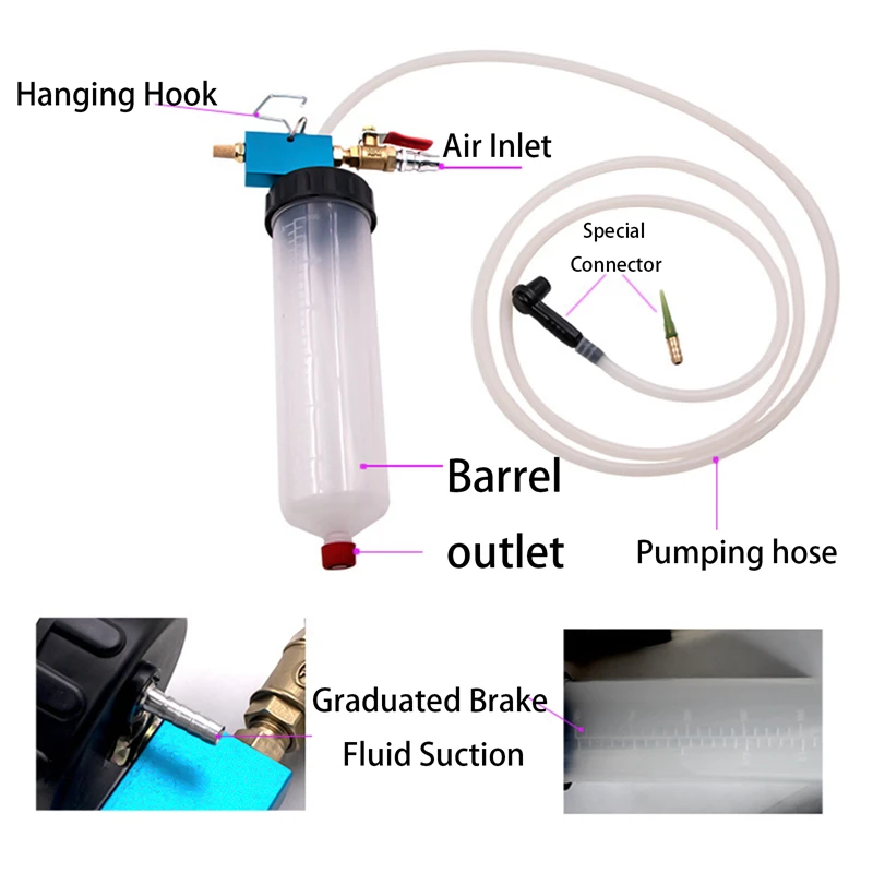 Herramienta de reemplazo de líquido de freno de coche, bomba de aceite Universal, purgador de combustible, Kit de sistema de drenaje de intercambio al vacío para herramienta de transporte de fluido de aceite