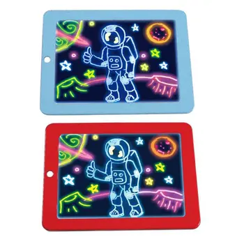 

3D Creative Magic Clipboard Pen Light LED Clipboard de arte brilhante