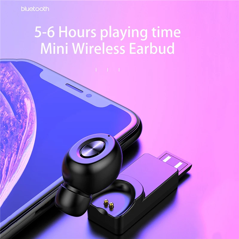 Bluetooth 5,0, одиночные наушники, беспроводная гарнитура, USB, водонепроницаемые мини наушники-вкладыши, HIFI наушники, Ecouteurs, Bluetooth