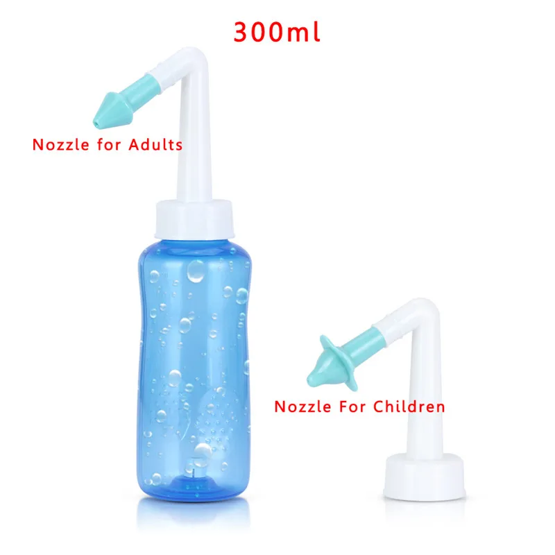 300ml 300 мл средство для мытья носа Neti Pot, защита для носа, увлажняет носовой ирригатор, насадка для чистки, избегайте аллергии, ринит, Синусоидальная краску - Цвет: 300ml