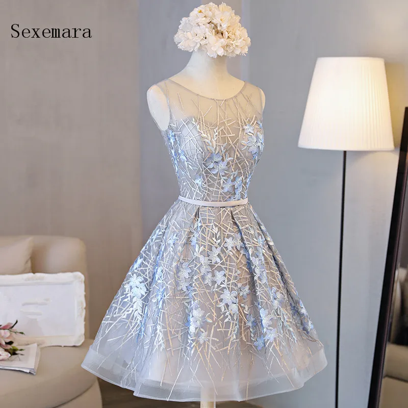 vestido de noiva longo сексуальное платье без рукавов трапециевидной формы, модные вечерние платья на выпускной, короткие кружевные платья подружки невесты
