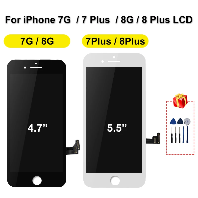 ЖК-дисплей для iPhone 7 P Plus 3D сенсорный экран с цифровым преобразователем 8 запасные