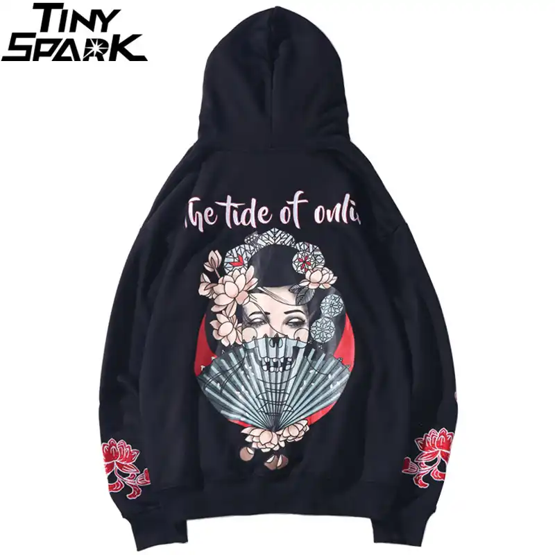 Japanese embroidered hoodie Clearance