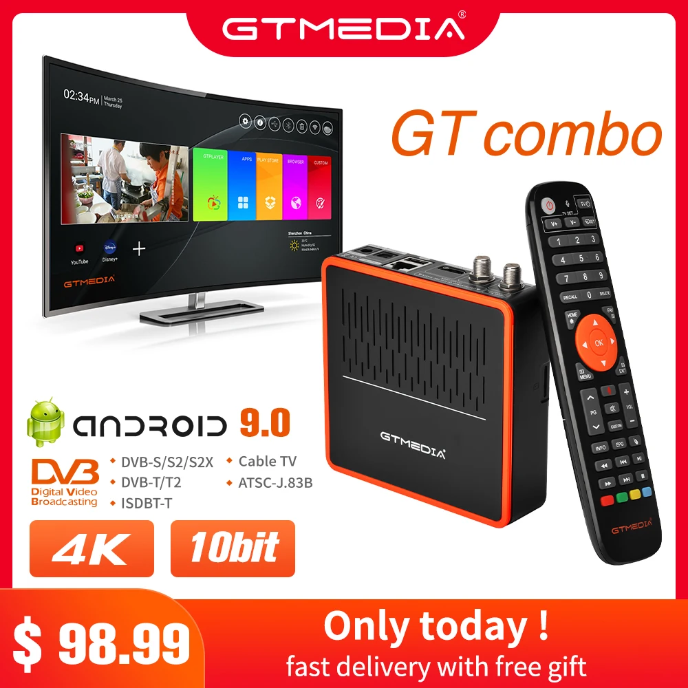 2021 GTCOMBO поддержка 4:2:2 BOX Core 3D 4K Ultra Dual WiFi 2 4/5 ГГц Смарт ТВ-приставка фотография/T2/C