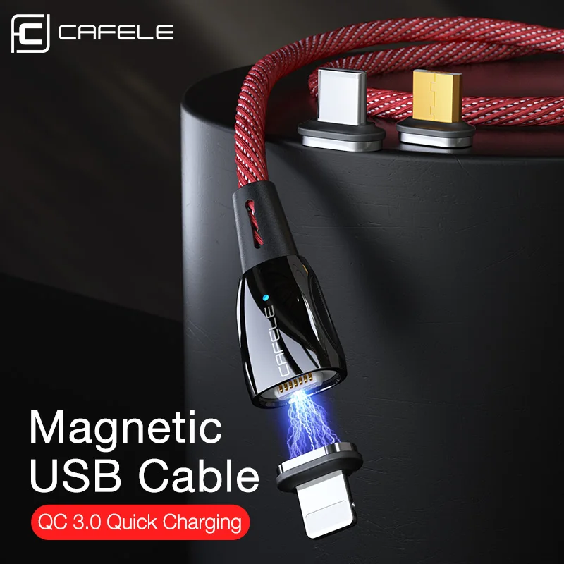 

Cafele Newest QC 3.0 Magnetic Micro USB Cable For iPhone Magnetic USB Type C Charging Cable For Xiaomi Huawei Magnet Charger