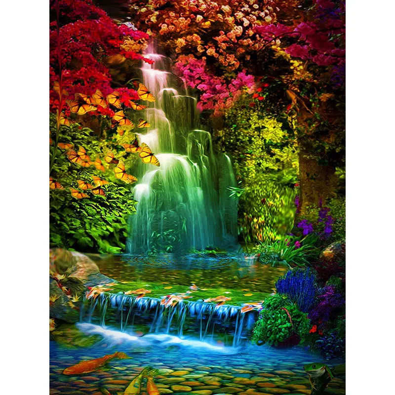 5D алмазная живопись пейзаж Вышивка крестиком полная квадратная Алмазная вышивка водопад мозаичная картина Стразы домашний декор - Цвет: ZS534