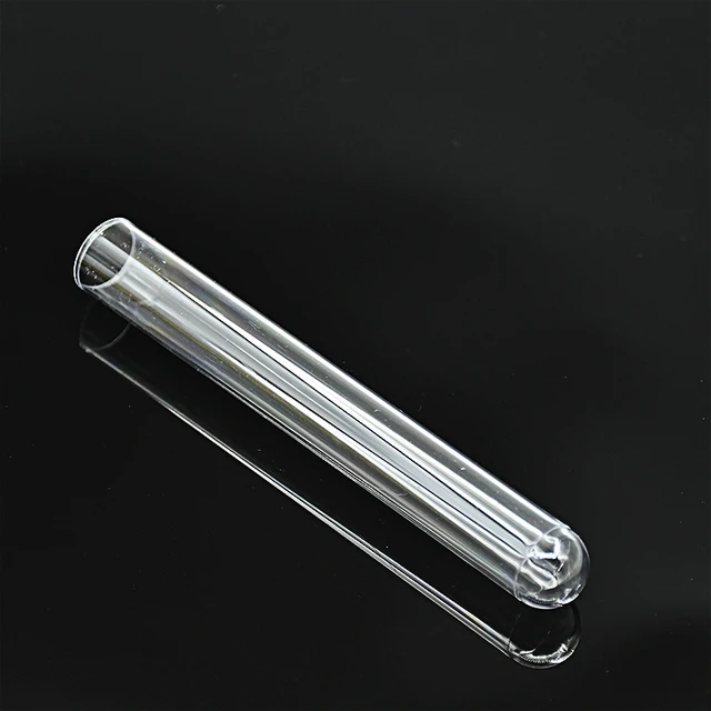 Tube en verre fond arrondi, 200 mm de long, diamètre 20 mm, fermeture par  bouchon en plastique