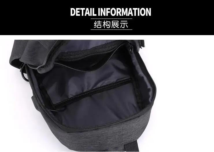 Fashion new shoulder chest bag men's small backpack reflective anti-splashing Oxford cloth slung business pockets