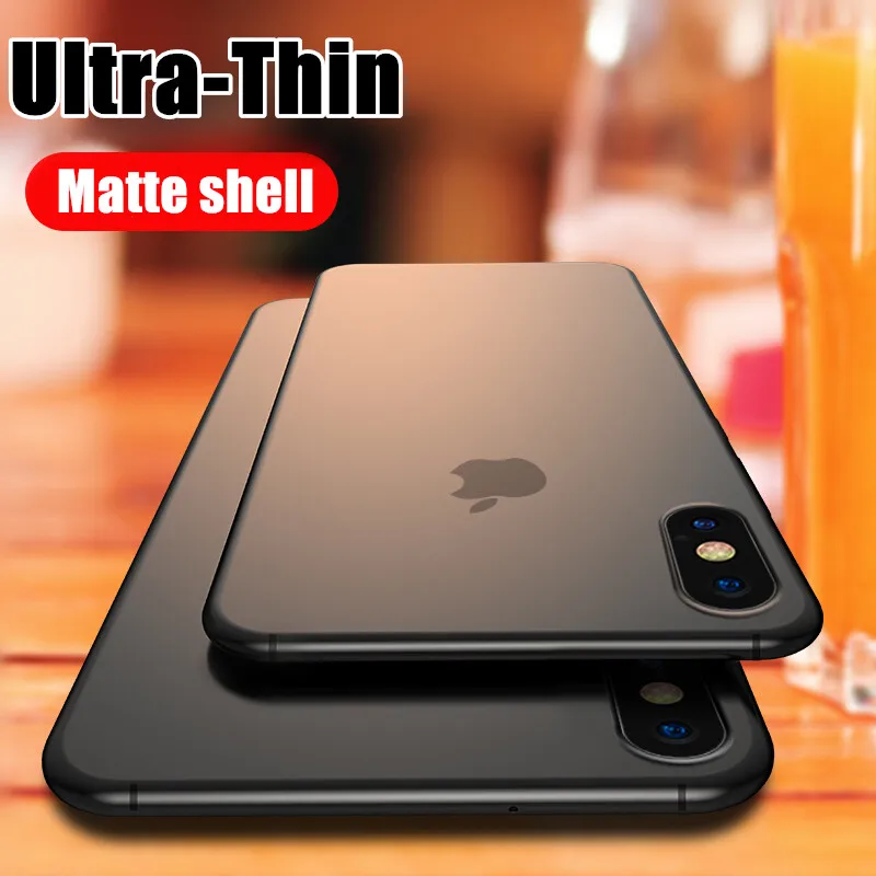 Luxury Ultra Thin 0.2mm Hard PC Phone Case For iphone X XR XS Max Full Cover For iphone7 6 6s 8 Plus Matte Shockproof Case Luxury Ultra Thin 0.2mm Hard PC Phone Case For iphone X XR XS Max Full Cover For iphone7 6 6s 8 Plus Matte Shockproof Case
