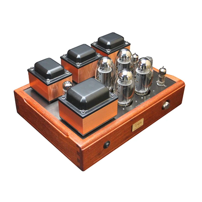 KT150 electronic tube type push-pull manual scaffolding high power amplifier, power consumption 250W, damping coefficient > 6