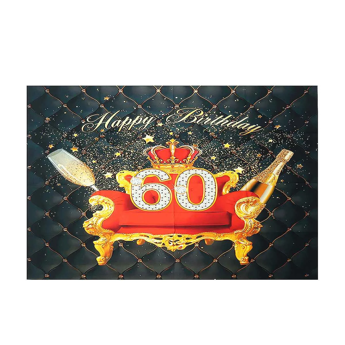Красный черный 30/40/50/60th день рождения фон шампанское С Днем Рождения фотография фон день рождения фоны для плакатов - Цвет: 60