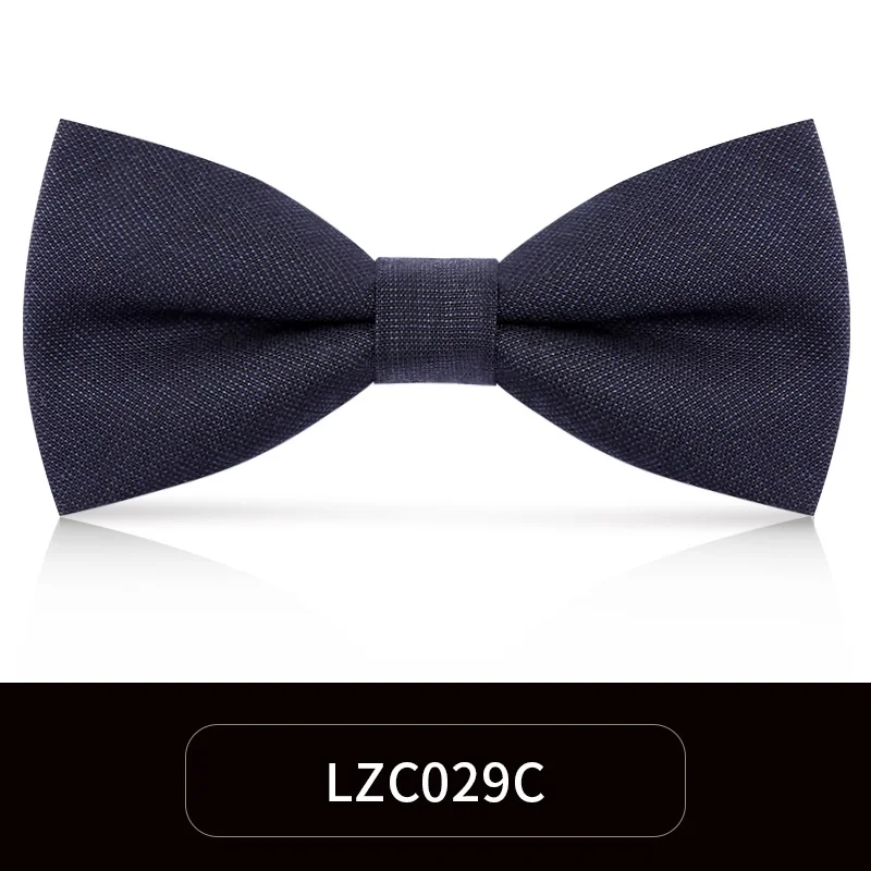 LZC029C Новая мода Для мужчин с бантом Галстуки Для Свадьба Двойная Ткань шерсть серый черный галстук-бабочка банкет годовщина галстук-бабочка с подарочной коробкой - Цвет: LZC029C