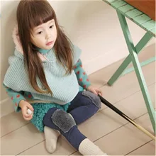 Лидер продаж; брюки для девочек в Корейском стиле; плотные бархатные леггинсы; хлопковые брюки с вышивкой и героями мультфильмов