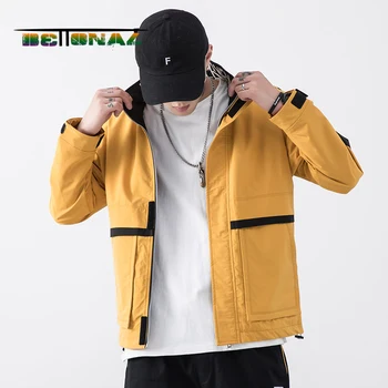 

BETTONAL Autumn safari style hip hop jacket men coats streetwear embroidery Loose youth clothes male clothing Japan south Korea