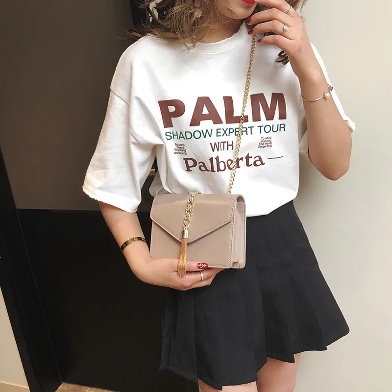 

Bag Women's 2019 Summer New Style Fashion-Style Magnetic Snap File Holder Hong Kong Style Hand Shoulder Chain Square Sling Bag