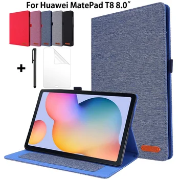 

Tablet Case for Huawei Matepad T8 8" 2020 Folding Stand Shell Capa Coque Funda on T8 8.0 KOB2-L09 KOB2-W09 C3 8inch with Film