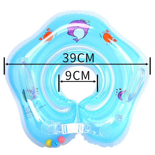 Baby Swimming Rings Double-decked Safety Floating PVC Inflatable Pool Float with Handle M09 2