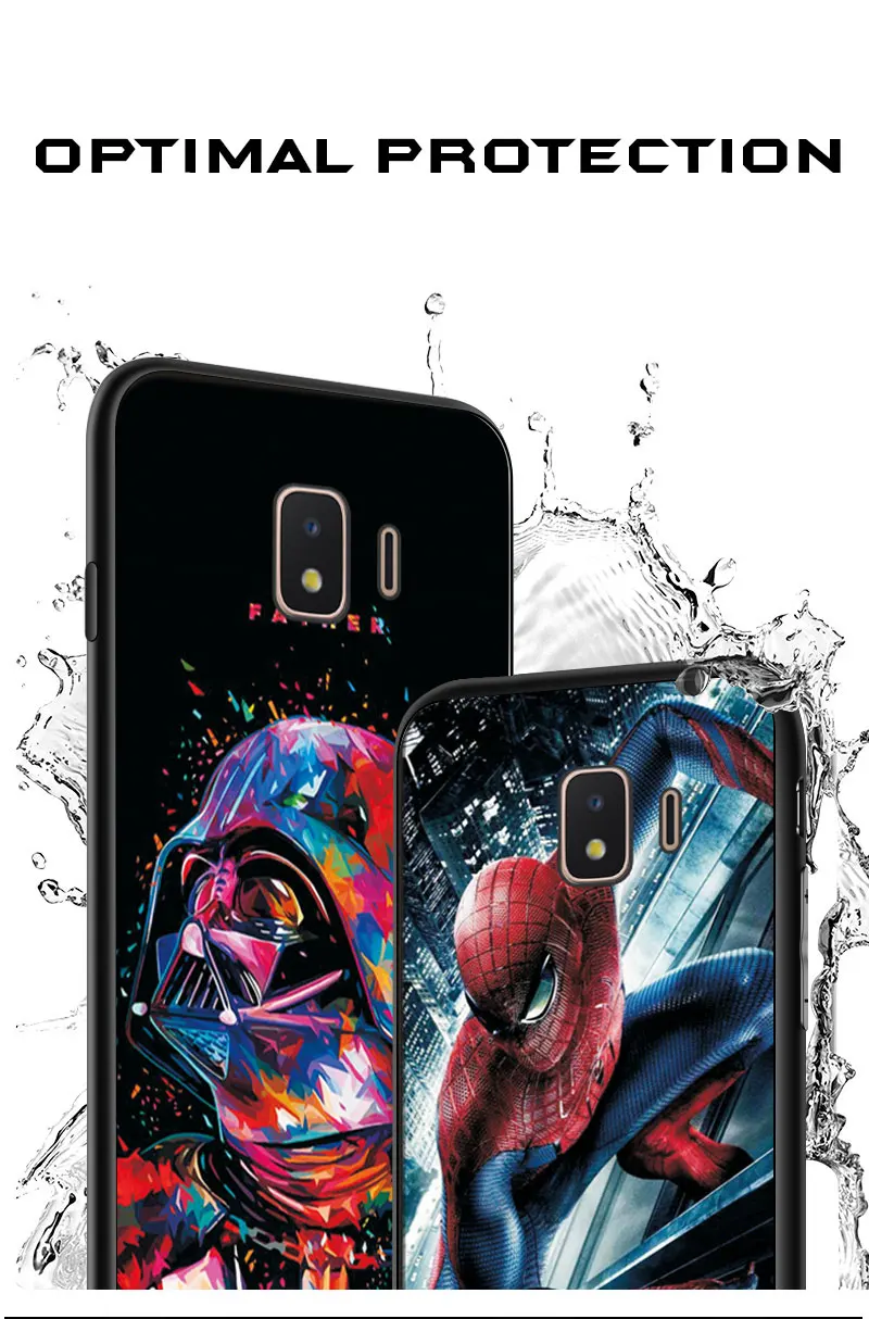 Чехол для телефона Marvel Железный человек для samsung Galaxy J2 J4 Core, черный чехол из ТПУ для samsung J4 J6 Plus чехол J5 J7 Prime