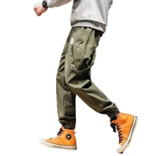 Мужские брюки-карго в стиле хип-хоп мужские осенние армейские зеленые комбинезоны японские уличные джоггеры брюки мужские дизайнерские шаровары M-5XL
