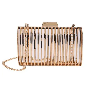 

LJL-Fashion Metal Hollow Ladies Shoulder Evening Dress Luxury Gold Mesh Chain Messenger Bag Ladies Daily Messenger Bag