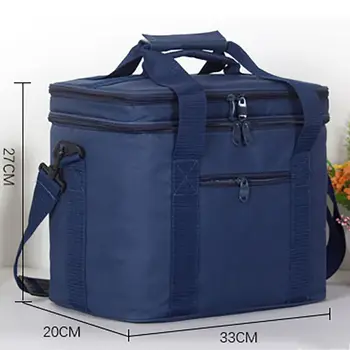 

Double Layer Waterproof Ice Pack Lunch Food Ice Bag Storage Bag Handbag Picnic Bag Reusable Zipper Portable Aluminum Foil