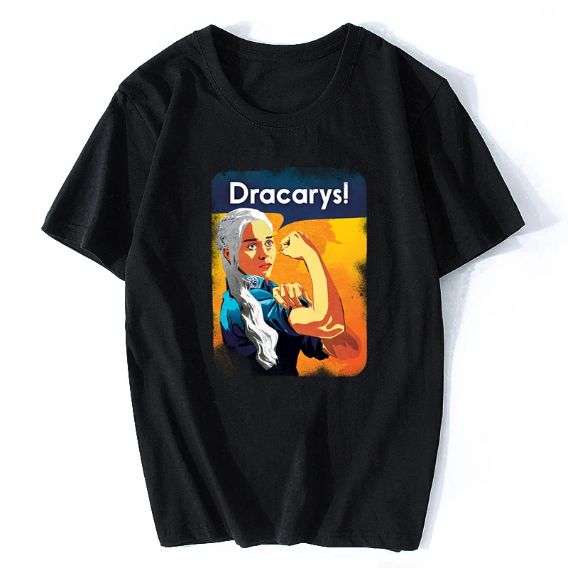 

Arya Stark Game OF Thrones DAENERYS CAN DO IT 2 T Shirt Men/women High Quality Aesthetic Cotton T-shirt Harajuku Streetwear