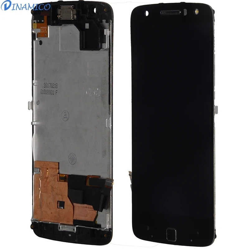 Dinamico акция для Moto Z Force Lcd кодирующий преобразователь сенсорного экрана в сборе с рамкой для Motorola Z Force Droid display
