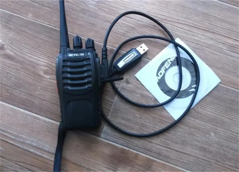USB Кабель для программирования+ CD FHRG для Baofeng UV-3R+ UV-5R 5RA Kenwood TK-240 250 2-контактный Динамик/подключения микрофона линии передачи данных