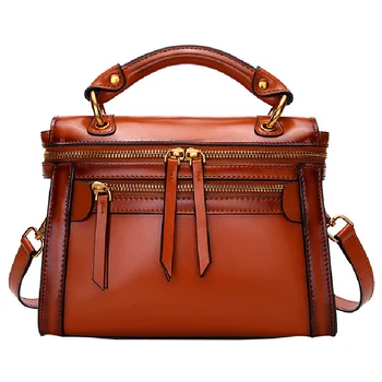 

Cow Genuine Leather Tote Leather Luxury Handbags Women Bags Handbags Ladies Corssbody Hand Bags For Women Retro Messenger