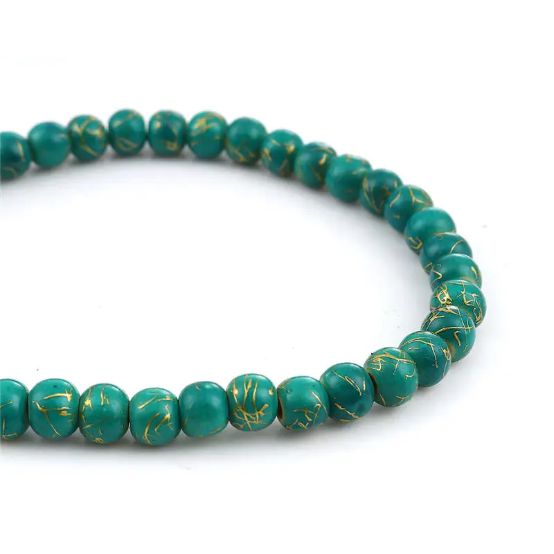Wood Spacer Beads Round Green Multicolor Wooden Bead For DIY Fashion Jewelry Making About 14mm Dia. - 9mm 1 Strand | Украшения и