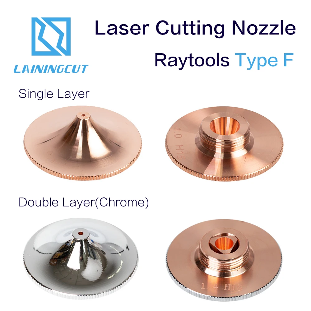 

Raytools Type F Fiber Laser Cutting Nozzle Dia.32 H15 Caliber 0.8-4.0mm Single Double Layer For WSX Precitec Laser Cutting Head