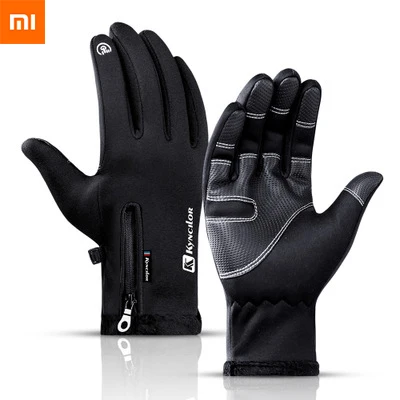Новые Xiaomi Mijia Youpin зимние мужские и женские спортивные перчатки с сенсорным экраном теплые брызгозащитные перчатки для езды на велосипеде для зимы