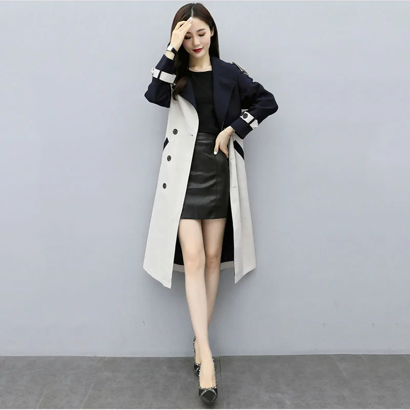 Осенние и зимние новые женские длинный отрезок выше колена пальто темперамент Популярная Корейская версия пальто - Цвет: image