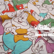 50*190 см мультфильм гномы утолщаются Терри Вязание хлопчатобумажная ткань вязать лоскутное DIY материал платье Шитье свитер пальто