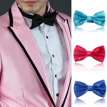 

1PC Classic Satin Bowtie Necktie For Wedding Party Adjustable Bow Tie knot For Gentleman MenHot Sale
