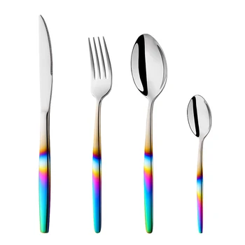 

Modern Flatware Set Gold Flatware Metal Stainless Steel Kit Dinnerware Cutlery Set Western Food Server Party Gift Knife