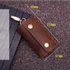 Handmade Genuine Leather Key Wallet Men Holder Keychain Pouch Purse Zipper Designer Housekeeper Car Small Key Case Keys Pouch ► Photo 2/6