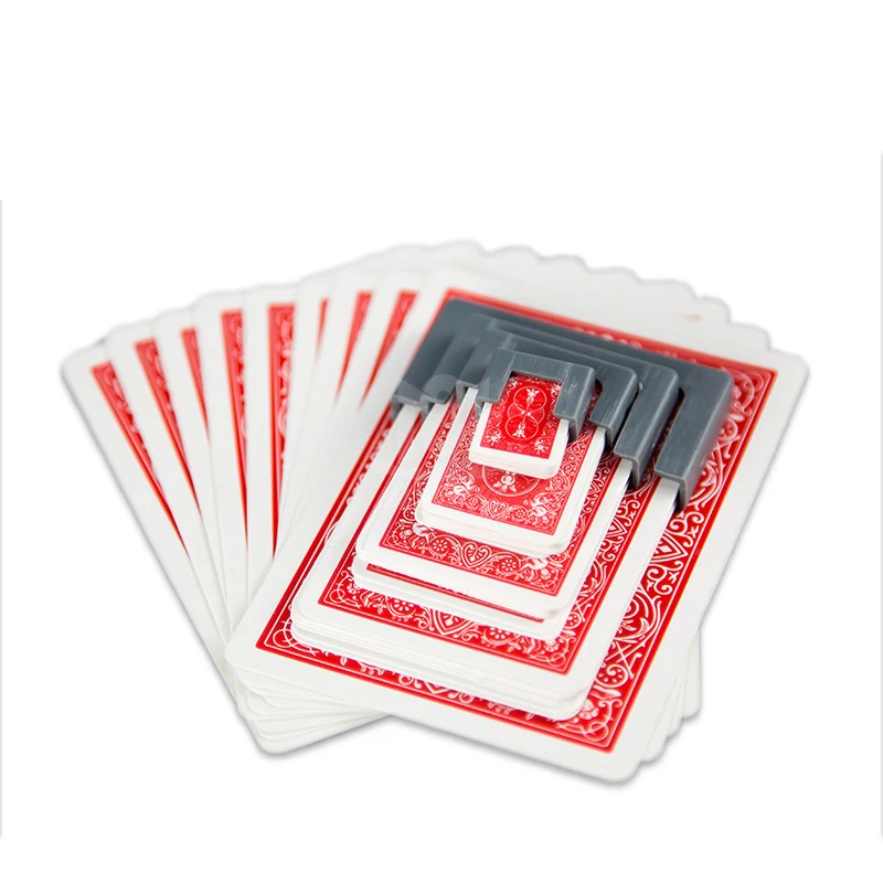 Funny Shrinking Cards Magic Tricks Big To Small Playing Card Training Set For Party Stage Performance Illusion Mentalism Props