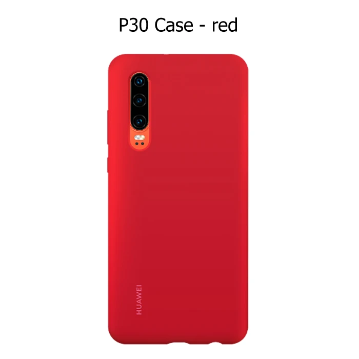 P30 case red huawei P30 P30 Pro Чехол huawei официальный жидкий силиконовый защитный чехол из микрофибры односторонний huawei P 30 P30Pro чехол - Цвет: P30 case red