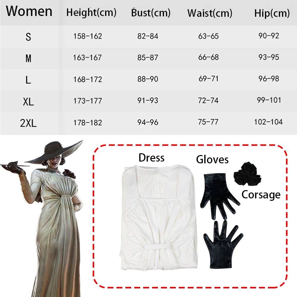 Manlu Vampire Madam Alcina Dimitrescu Cosplay Lady Dress Evil Village Costume Halloween Party -Zentai shop online