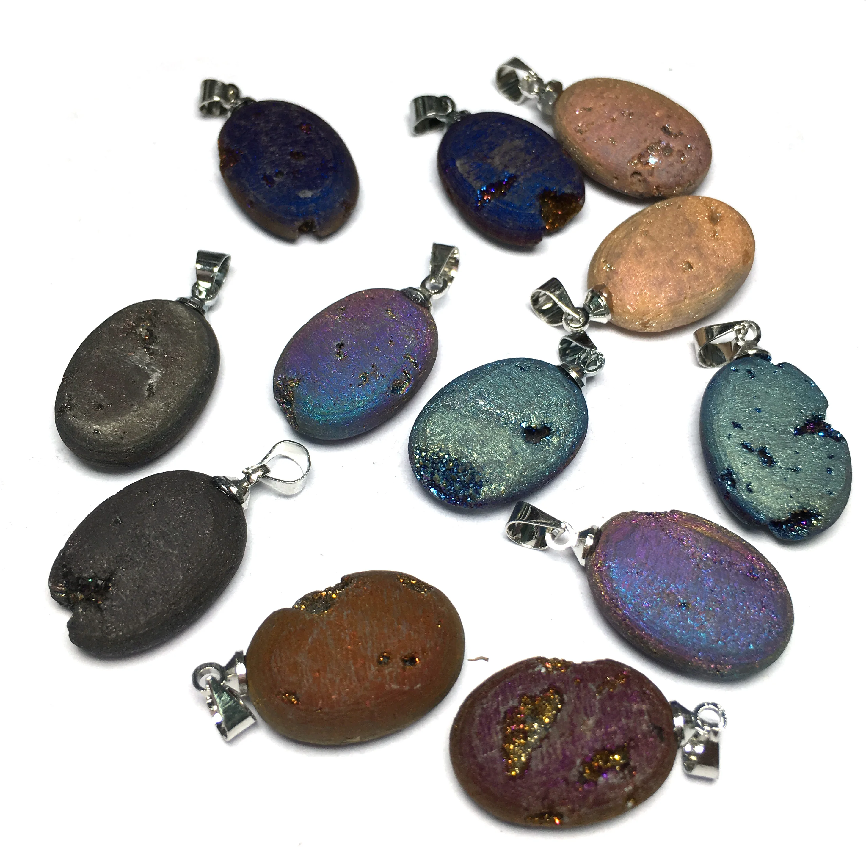 

Hot Natural Stone Jewelry 6 Colors Natural Rock Stone Pendants & Necklace Charms Pendants for Jewelry Making Supplies Wholesale
