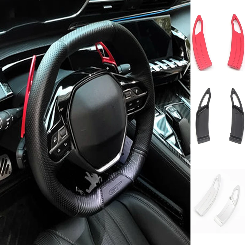 

Fashion Decoration For Peugeot 3008 5008 GT 508 Colorful Aluminum Car Styling Steering Wheel DSG Shift Paddle Extension Shifters